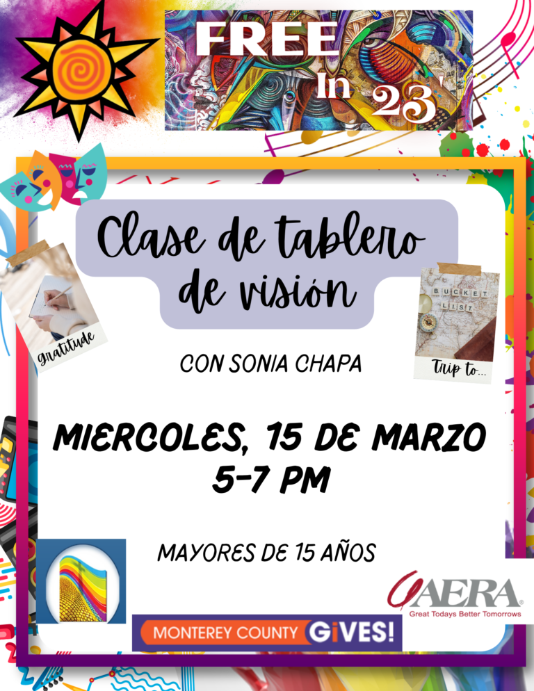 Vision Board Class Flyer Span